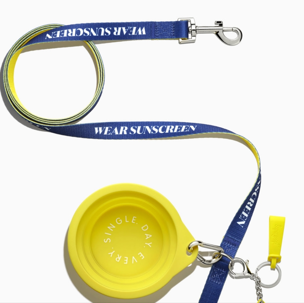 Supergoop Merch! Dog Leash and Portable Water Bowl
